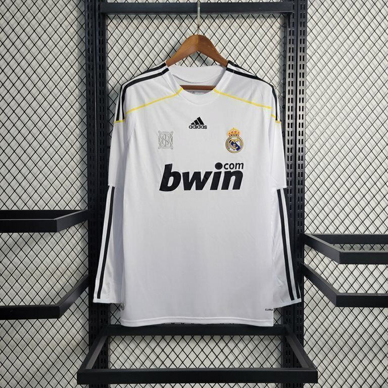 Camisa Manga Longa Real Madrid Retrô 09/10 Adidas Masculino - Branco