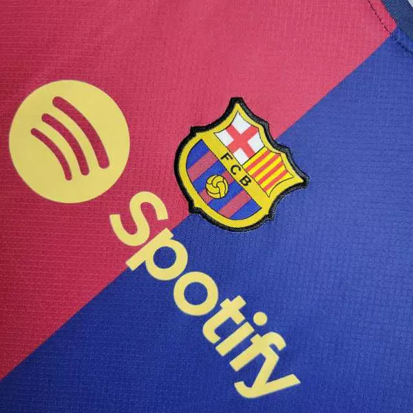 Conjunto Infantil Barcelona 24/25 Home Nike - Azul e Grená