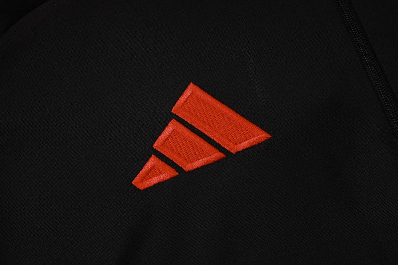 Conjunto de Treino Internacional 24/25 Preto e Vermelho - Adidas
