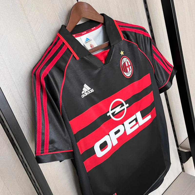 Camisa AC Milan 98/99 Adidas Torcedor - Preta e Vermelha