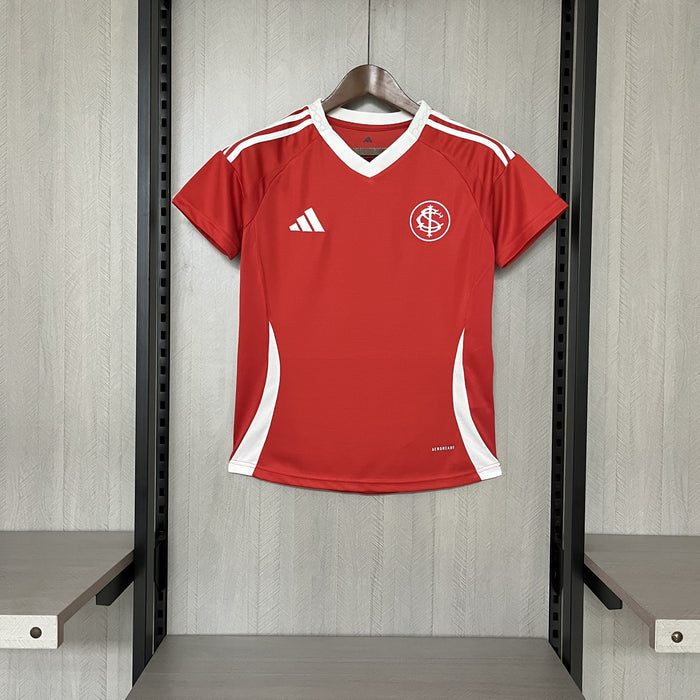Camisa Internacional Home 25/26 Adidas Torcedor Feminina - Vermelha e Branca