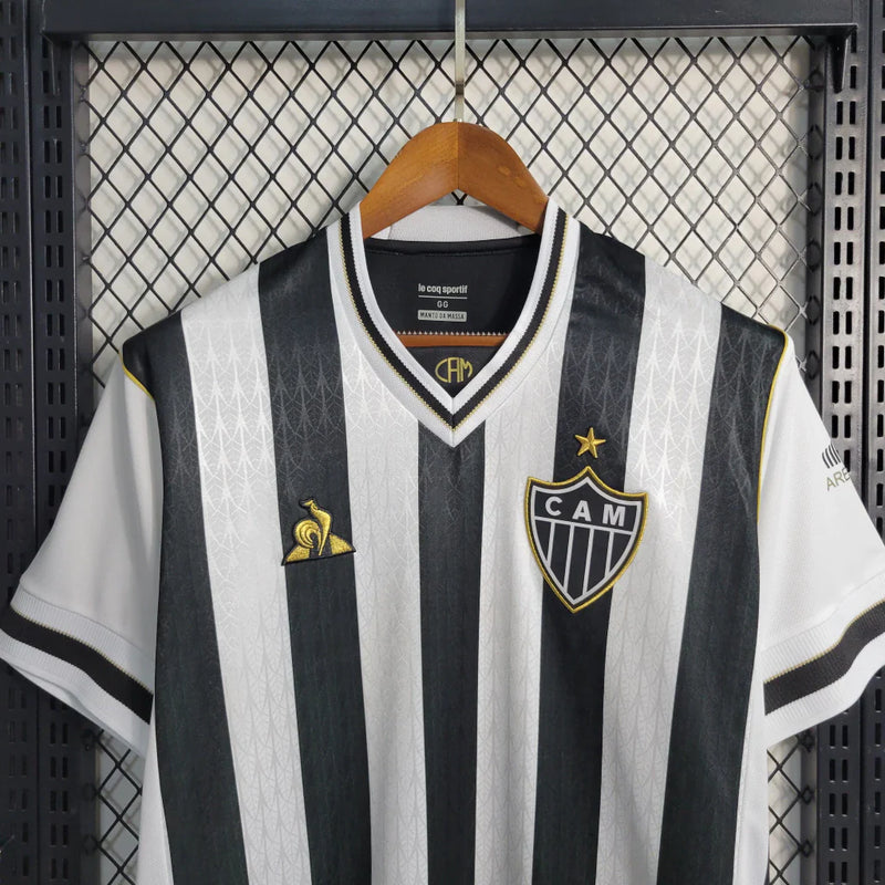 Camisa Atlético Mineiro Retrô 2020 Preta e Branca