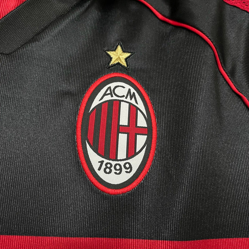 Camisa AC Milan 98/99 Adidas Torcedor - Preta e Vermelha
