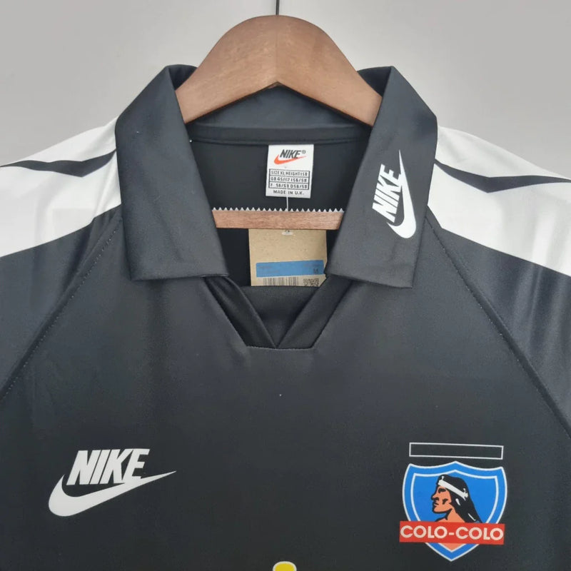 Camisa Colo Colo 1995 Away Nike Torcedor - Preta e Branca