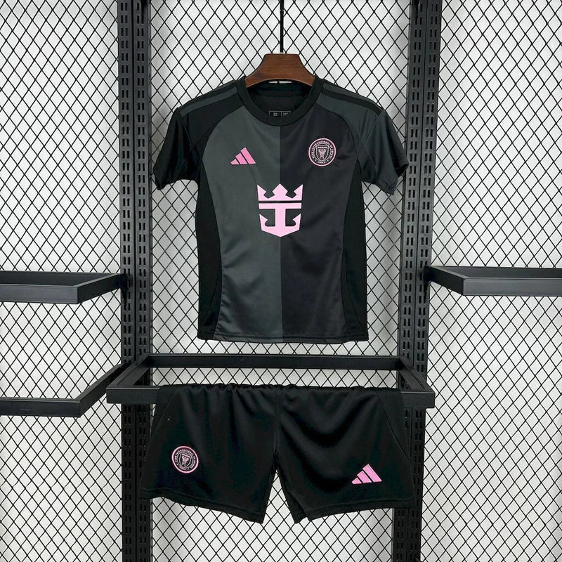 Kit Infantil Inter Miami Away 25/26 - Adidas - Preto