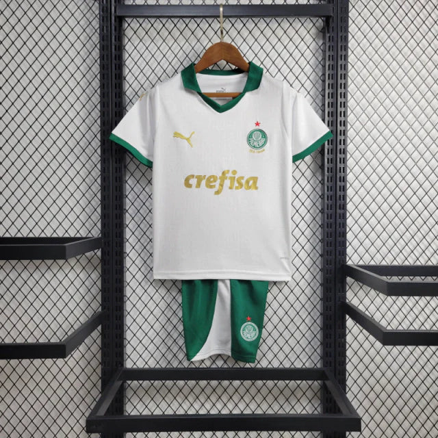 Conjunto Infantil Palmeiras 24/25 Away Puma Torcedor - Branca