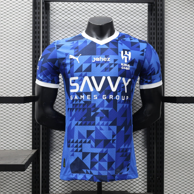 Camisa Al-Hilal Home 2024/25 Jogador Puma Masculino com Patch - Azul e Branca