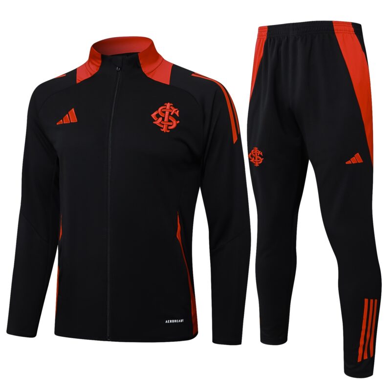 Conjunto de Treino Internacional 24/25 Preto e Vermelho - Adidas