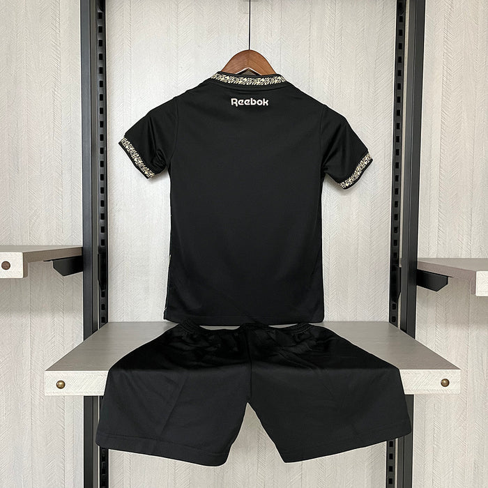 Kit Infantil Botafogo Away 24/25 - Rebook - Preto e Dourado