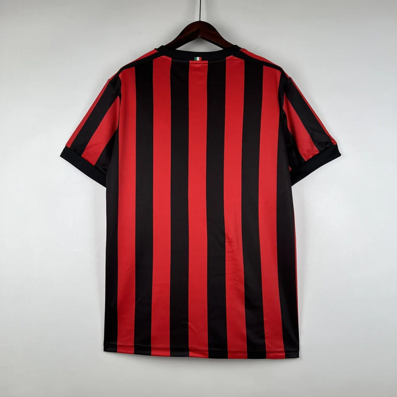 Camisa Retrô AC Milan Home 2017/18 Adidas Torcedor - Preta e Vermelha