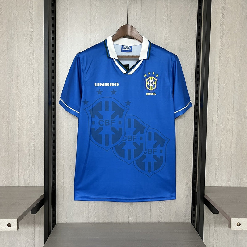 Camisa Retrô Seleção Brasil 1994 Away Umbro Masculino - Azul
