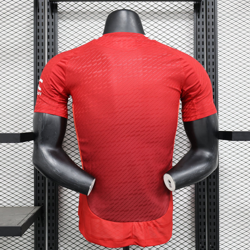 Camisa Manchester United Home 2024/25 Jogador Adidas Masculino com Patch - Vermelha e Branca