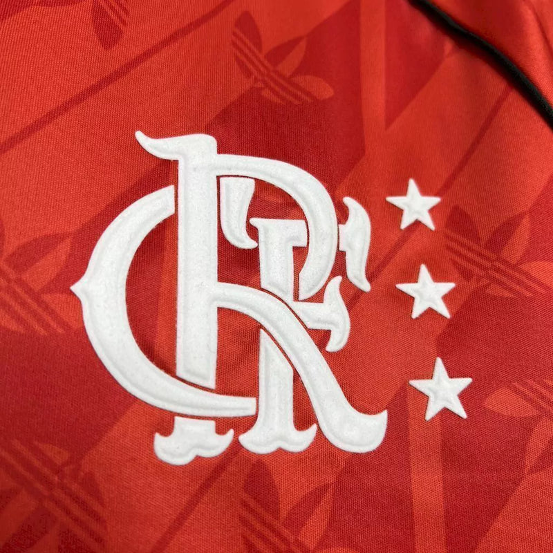 Camisa Flamengo 24/25 Lifestyle Adidas Feminina Torcedor - Vermelha