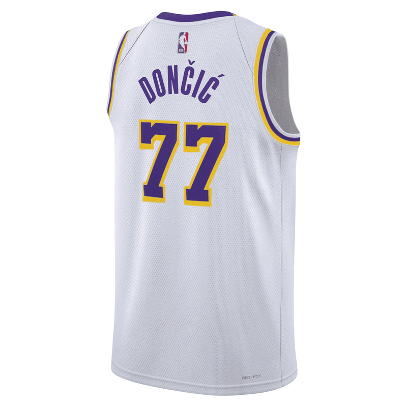 regata NBA Los Angeles Lakers Association Edition Swingman Jersey Luka Doncic 77 - Branca