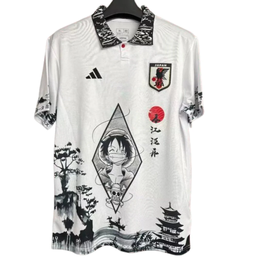 Camisa Japão "Monkey D." Ed. Especial 24/25 s/n° Adidas Masculina - Branca e Preta