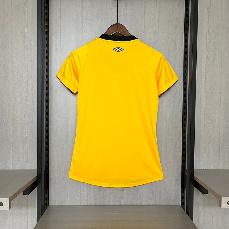 Camisa Santos Away 24/25 Umbro Torcedor Feminina - Amarelo