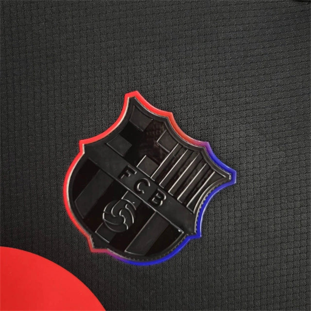 Camisa Barcelona 24/25 Home Manga Longa Nike - Preta