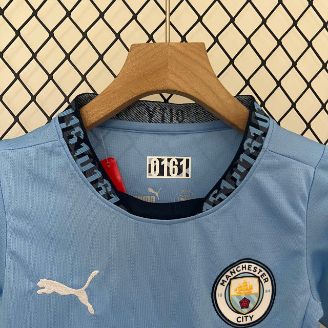 Conjunto Infantil Manchester City 24/25 Home Puma - Azul
