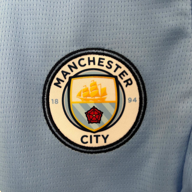 Conjunto Infantil Manchester City 24/25 Home Puma - Azul