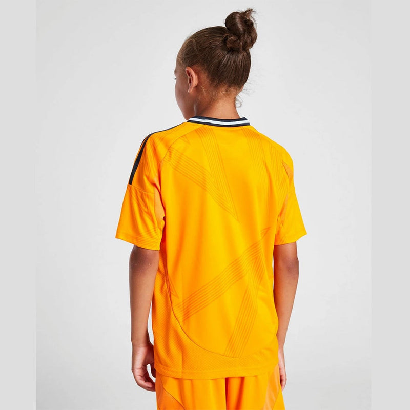 Conjunto Infantil Real Madrid 24/25 Away Adidas - Laranja